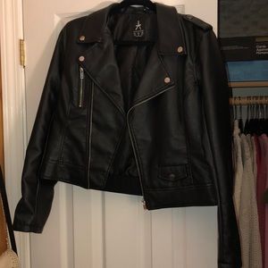 Faux leather jacket